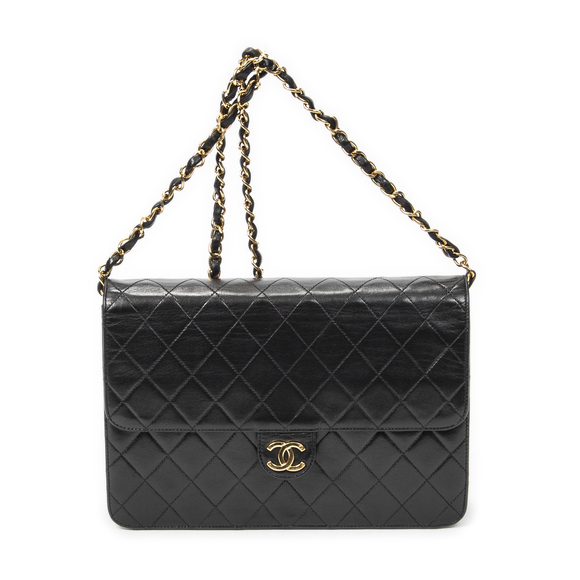 Chanel Handbags - Chanel Vintage Push Lock Straight Flap